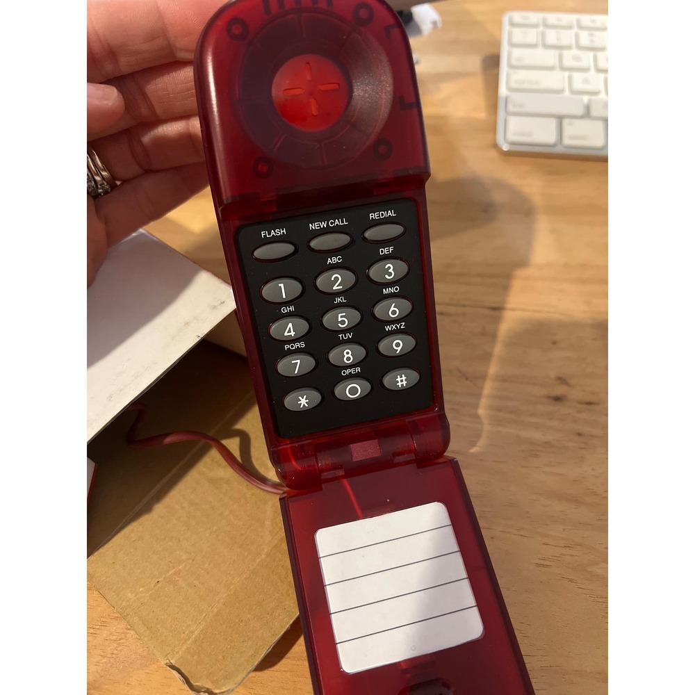 VINTAGE RadioShack Apollo Fashion Phone Flip-Style Cranberry Translucent 43-885